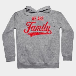 We Are Family (Parents / Father / Mother / Children / Vintage / Red) Hoodie